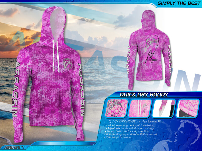 Quick Dry Hoody - XXXL, Camo Pink