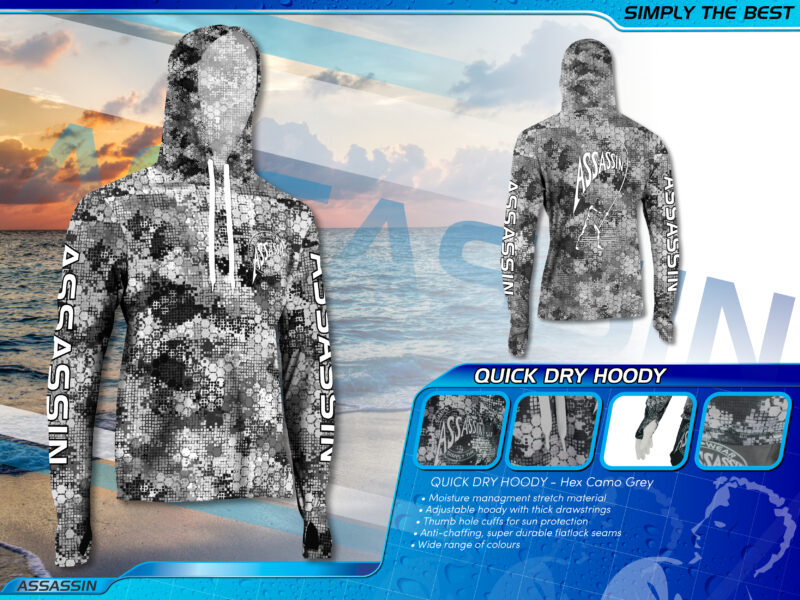 Quick Dry Hoody - XXXL, Camo Grey
