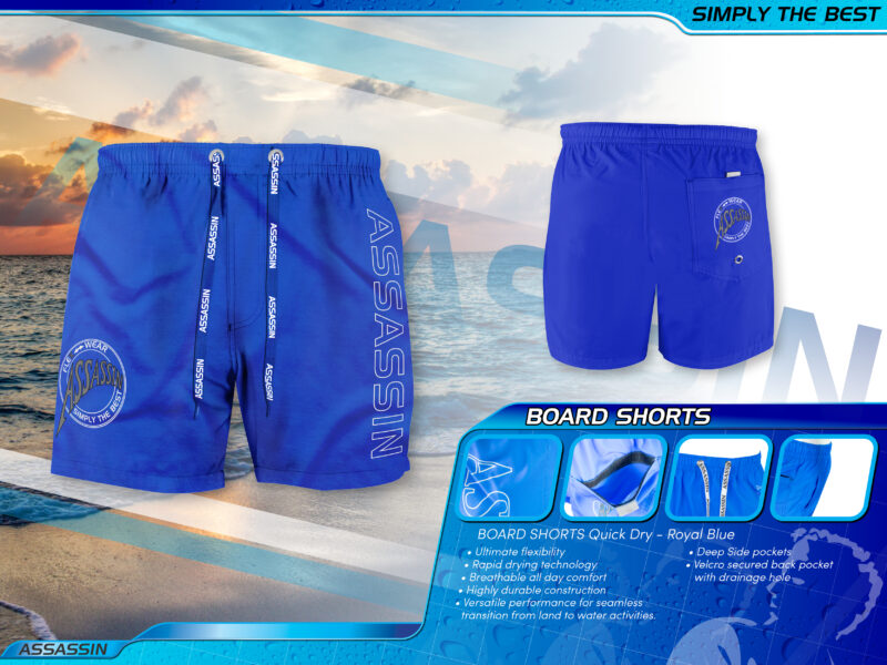 Board Shorts - XS, Royal Blue