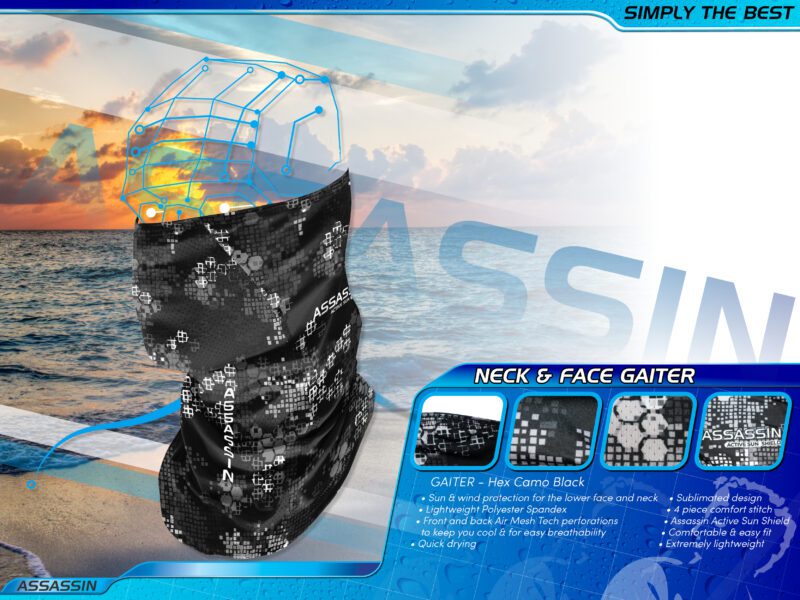 Gaiter - Hex Camo Black