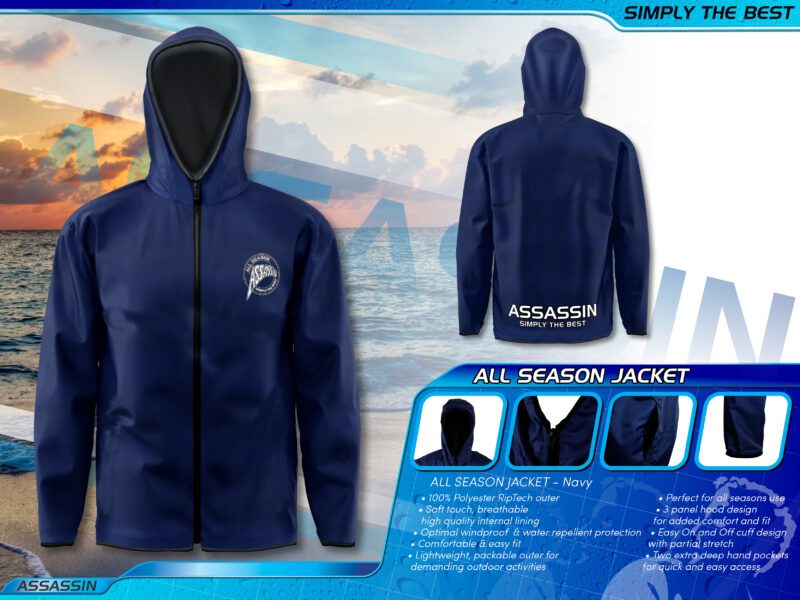 All Season Jacket - S, Navy Blue